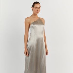 NWT Dissh Rio Pewter One Shoulder Dress US Size 8